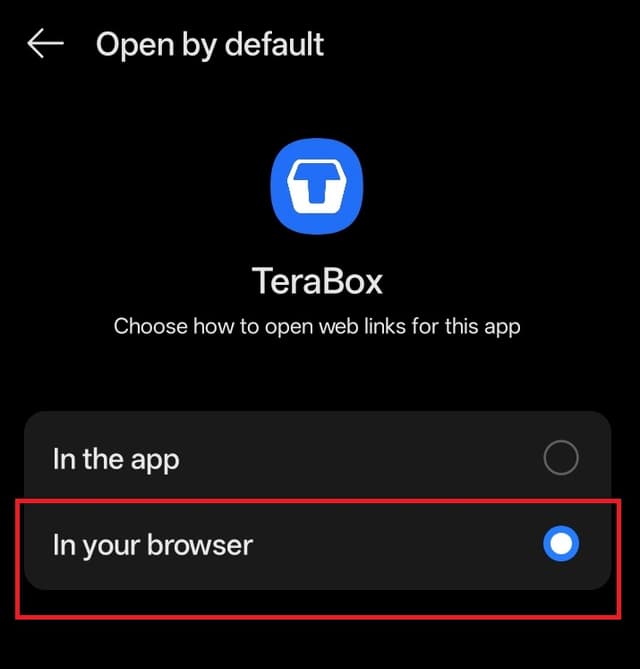 Select Open in Browser